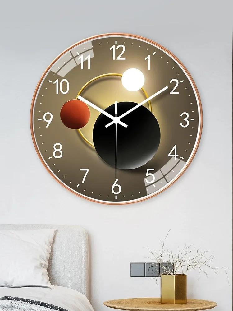 Modern Simple Wall Clock Silent Non-ticking Wall Clock for Kitchen Bedroom Living Room Children's Study