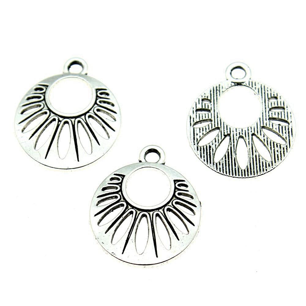 Flowers Of Life Charms Vintage Alloy Pendants For Nature Inspired Jewelry Making