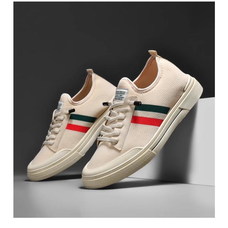 Men's Shoes, Breathable, Knitted, Mesh Shoes, Canvas, Casual Board Shoes, Work Shoes