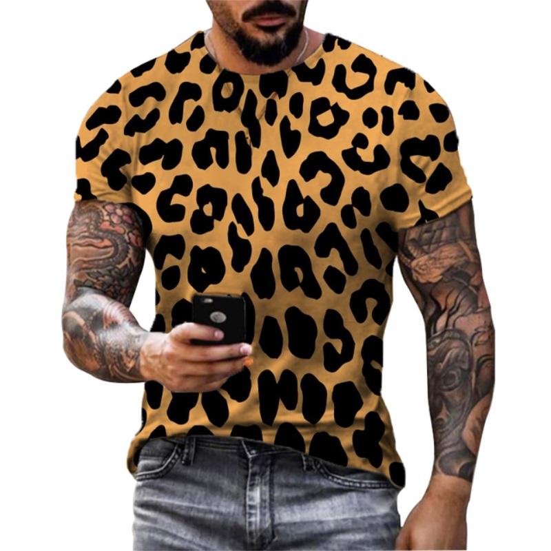 Fashion Leopard Graphic T-shirt for Men Summer Casual Women Streetwear 3D Print Camisetas T Shirt Men Clothing Harajuku Tops Tee