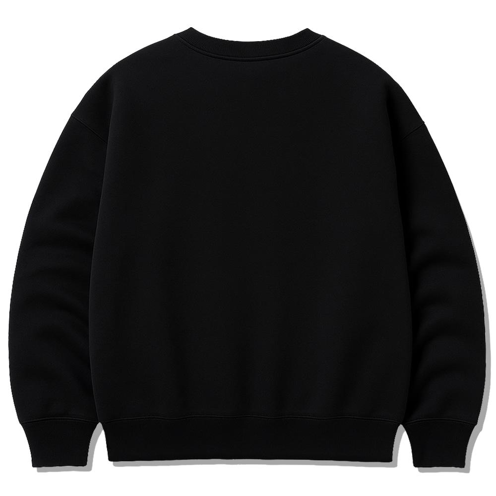 Seupeullaesikodeu Heavy Crew Neck Sweatshirt Black - Growth Up