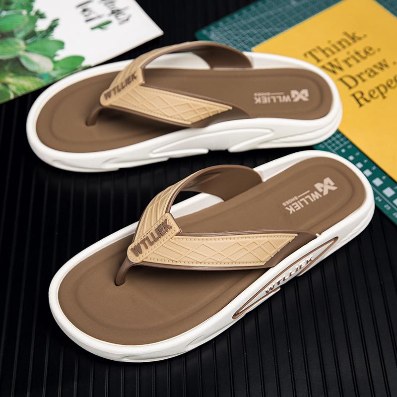 

Высокое качество Распродажа Мужские шлепанцы Летние пляжные шлепанцы Мужская мода Дышащие Повседневные Мужские тапочки Летние для улицы 44-45 коричневый