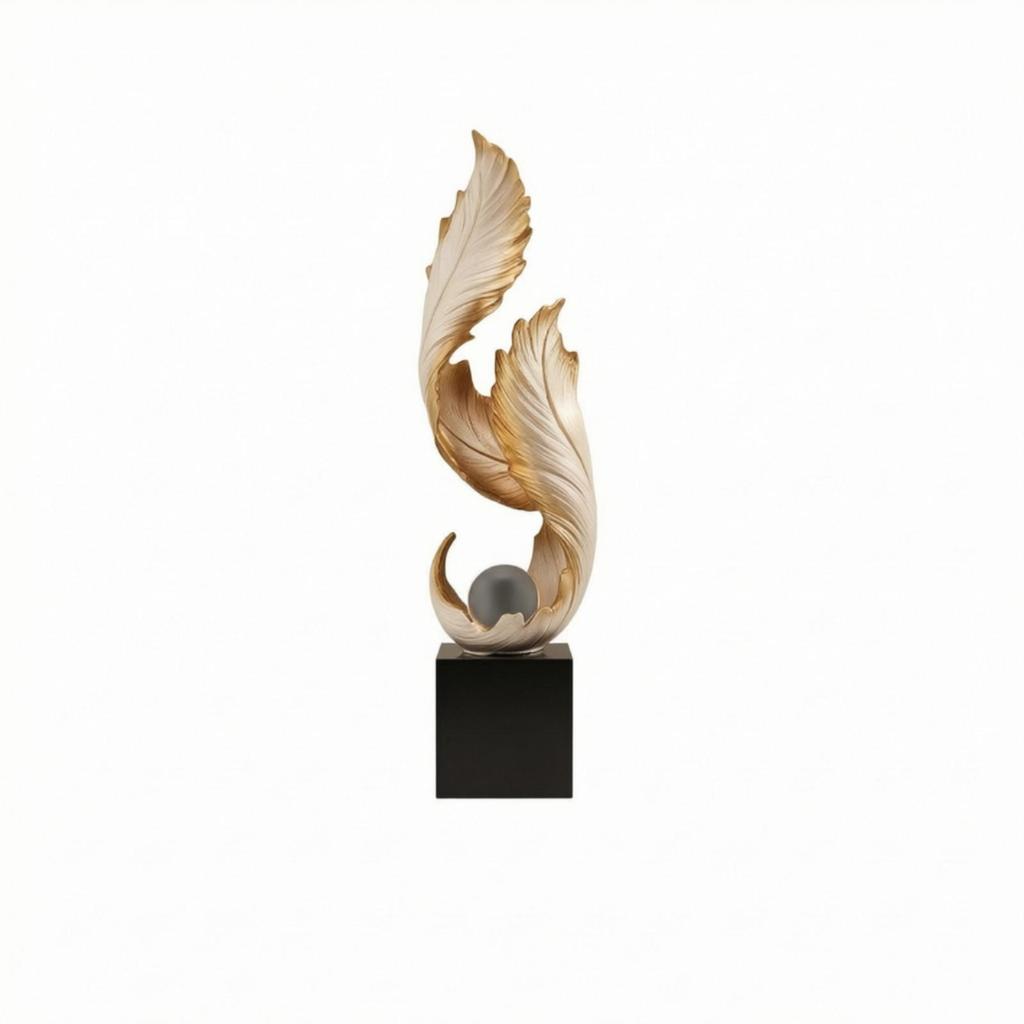 Standing Ornament with Crystal Ball Transparent for Entryway, Office, Art Lovers
