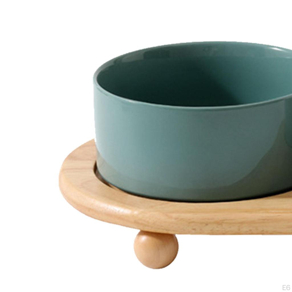 Cat Bowls Ceramic Stoneware Pet Bowl Dish Dog Elevated for Gift