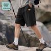 JEANSWEST LIFE Men's Washed Cotton Perforated Mid-Length Casual Shorts