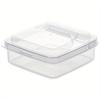 3pcs Butter Cheese Storage Box Portable Refrigerator Fruit Vegetable Fresh-keeping Organizer Box Transparent Cheese Container