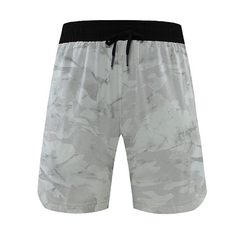 

Мужские быстросохнущие летние камуфляжные спортивные шорты: Дышащая, свободная одежда для тренировок и бега XL серый/белый