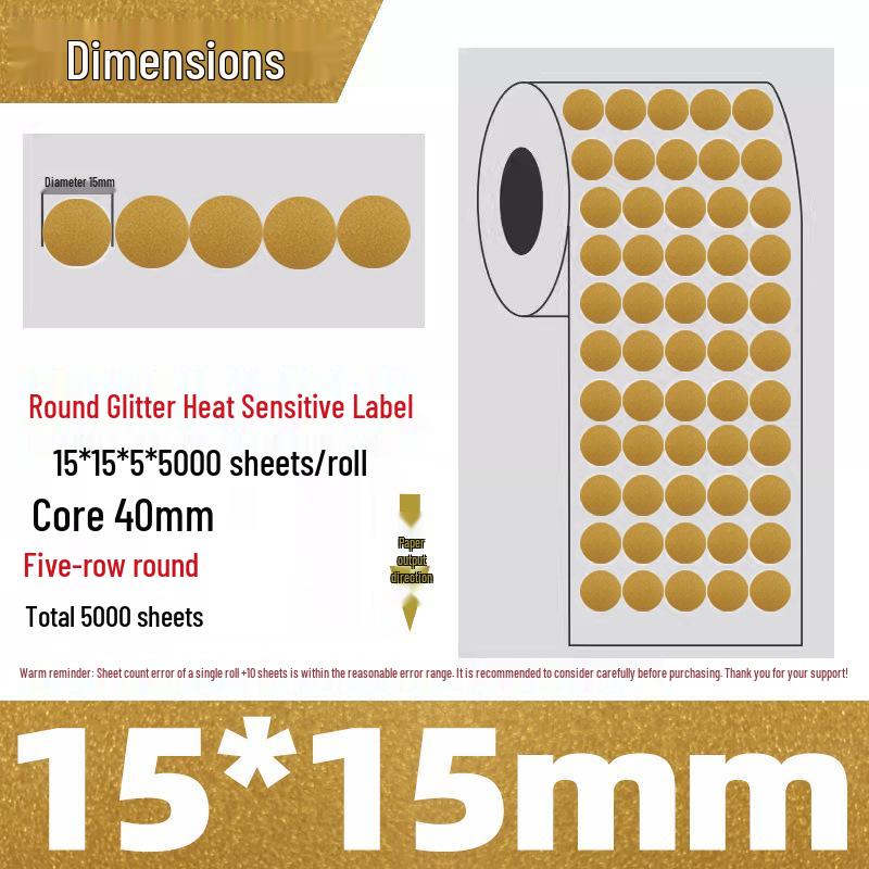Silver Thermal Adhesive Printable Food Label