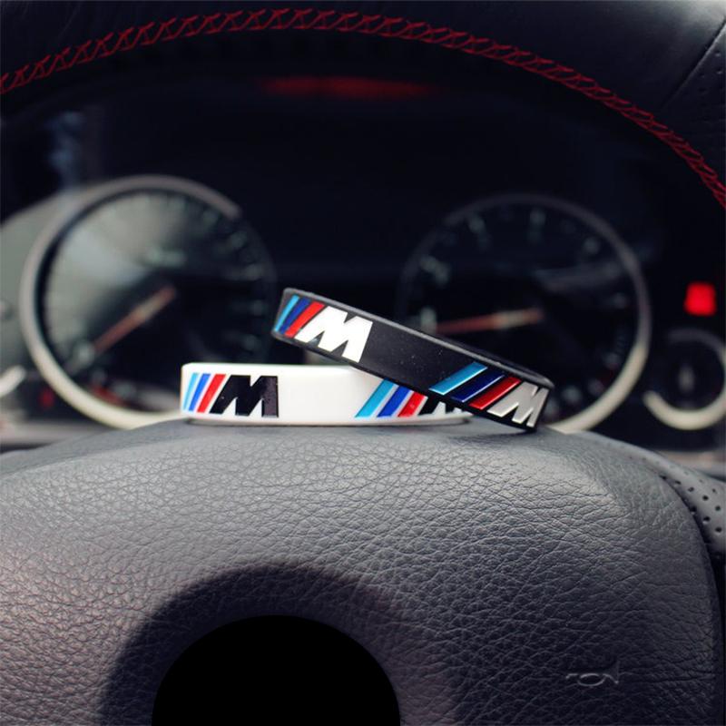 Car Stickers BMW M-series Badge Bracelet Sports Men Women Rubber Hand Chain For BMW G30 G32 G01 G02 G05 G06 G07 G26 G23 G22 F40