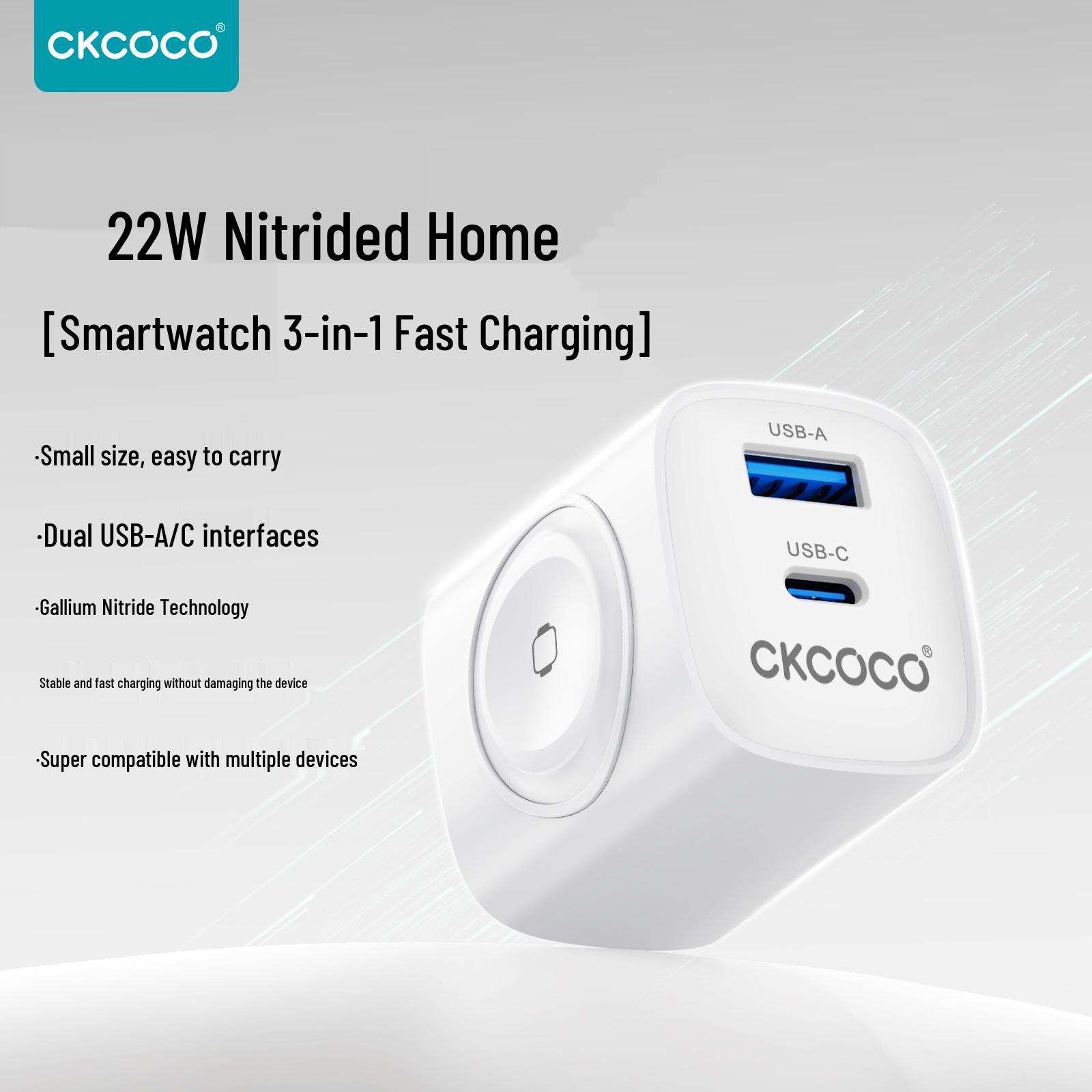 

CKCOCO 30W Magnetic Charger Dock for Apple Watch and Phone - Fast Wireless Portable Charger Apple Special Edition 30W Charger білий