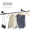 Hanger Storage Rack Hanger Storage Wall Mounted Holder Metal Closet Hanger Rack Rustproof Wall Mounted Closet Rod For Balcony