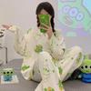 2024 Women's Cute Cartoon Pajamas Set: Spring Autumn Thermal Underwear, Plus Size Home Wear, Also Suitable for Outdoor Use
