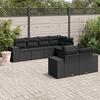 VidaXL Garden Lounge Set with Cushions 7 Pcs, Patio Sofas, Patio Furniture Set, Outdoor Furniture, Black 3222804
