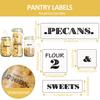 Spice Jar Labels Preprinted Black Letters Clear Stickers Fit Round or Rectangle Spice Jars Herb Seasoning Kitchen Labels