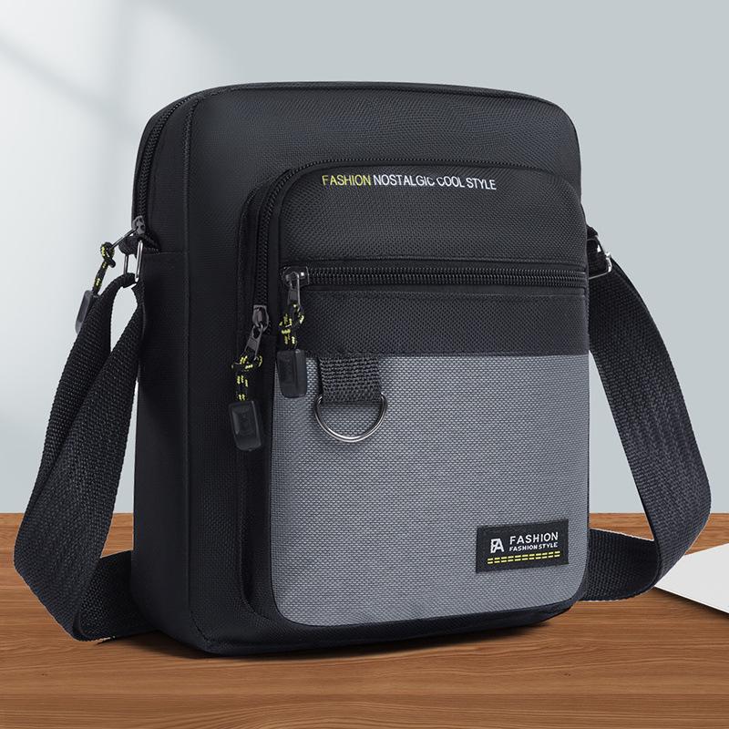 

Чоловіча трендова водовідштовхувальна сумка через плече - Повсякденна, зносостійка, універсальна сумка на плече 017