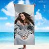 Singer Music Art Showbiz Theme Beach Towel Soft Quick Dry Bath Towel for Gift Travel Gym Spa Camping Sport Microfiber Blanket