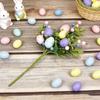 Easter Egg Bouquet Spring Easter Egg Flower Stem Decorations Simulation Plant Berry Cuttings Bouquet For Party Vase Table