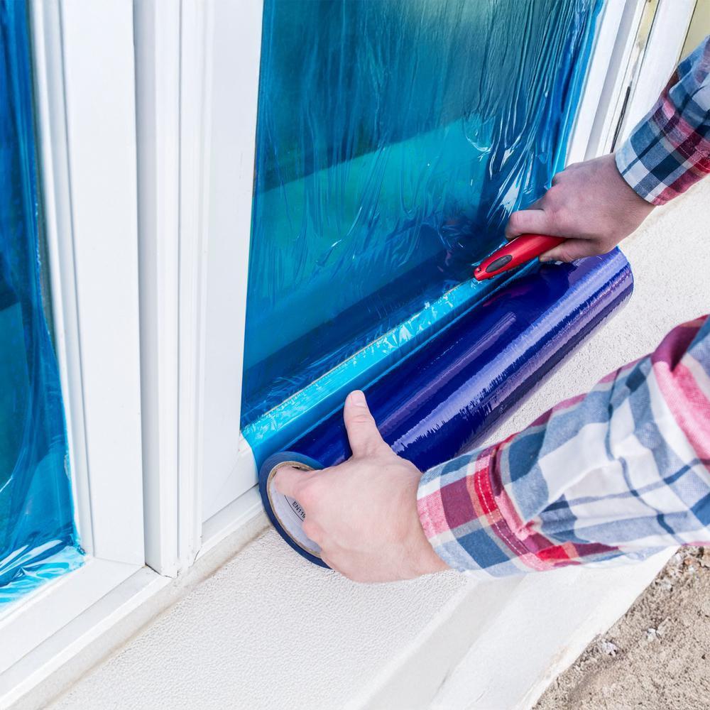 Blue Protective Film 75M Self-Adhesive Uv Windows Glass Construction Floor