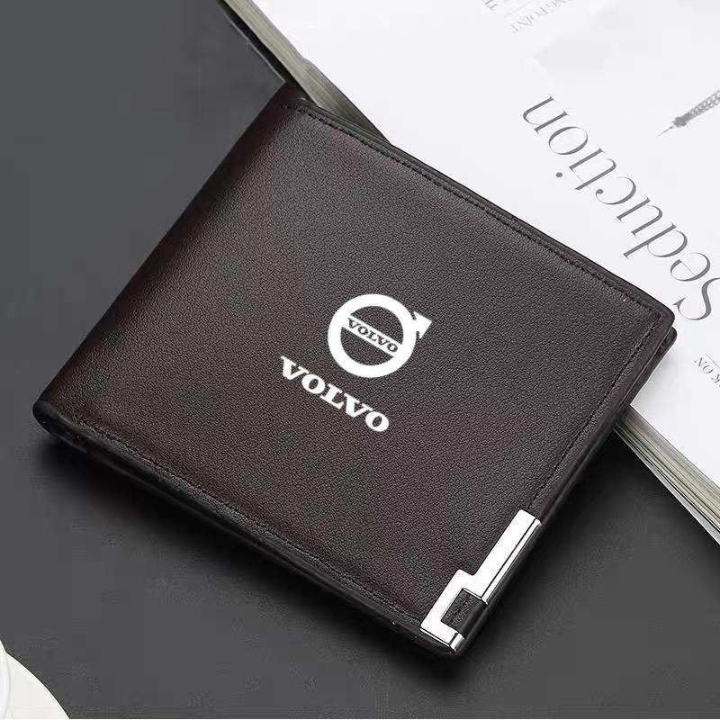 For Volvo R Design Xc60 V60 S60 V40 V50 S40 S80 C30 Xc40 Xc70 Auto Leather Car Purses Driver License Credit Card Business Wallet FP7