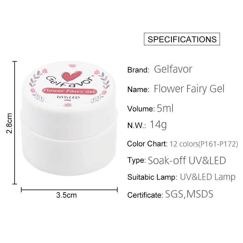 Gelfavor 5Ml Natural Dried Flower Fairy Series Nail Gel Polish