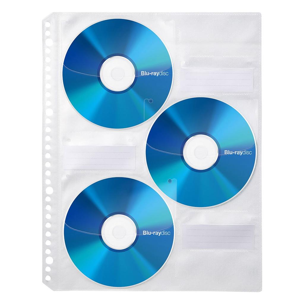 Sanwa Supply Disc Compatible A4 Refill Sheets Blu-ray (5 Sheets, White) FCD-RLBD30W