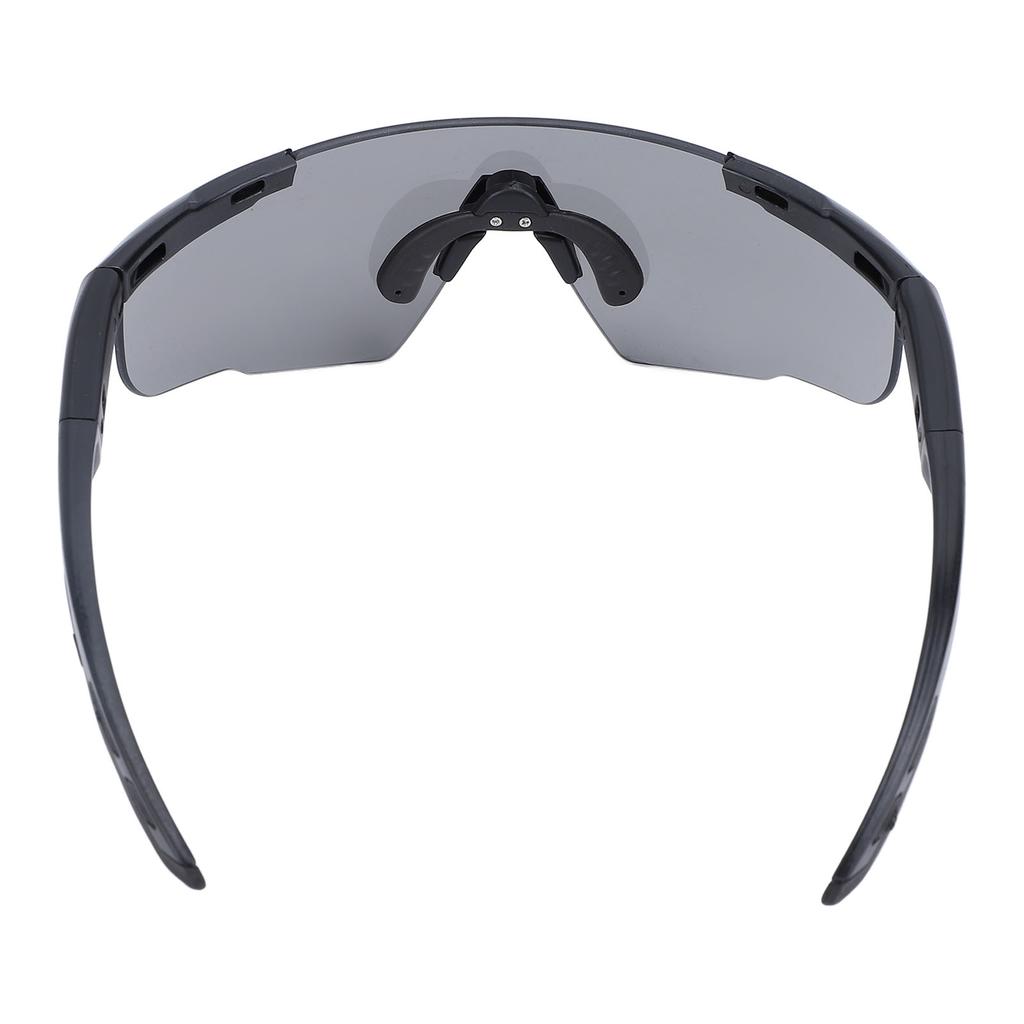 Sportsonnenbrille Winddicht Hochtemperaturbeständig HD-Linse Radfahren Laufen Angeln Brille Schwarz
