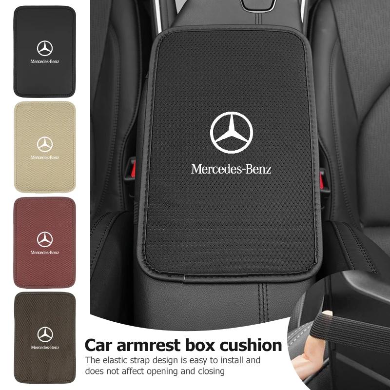 IYETK1 Car Armrest Box Cover Leather Center Console Protector Pad For Mercedes Benz W211 W124 W176 W177 C180 C200 C260 C300 GLC CLE CLA