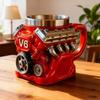 V8 Motor Kaffeetasse, Retro V6 Motor Kaffeetasse, Personalisierte Edelstahl-Wandisolier-Tasse Weihnachts-Neujahrsgeschenke für Männer