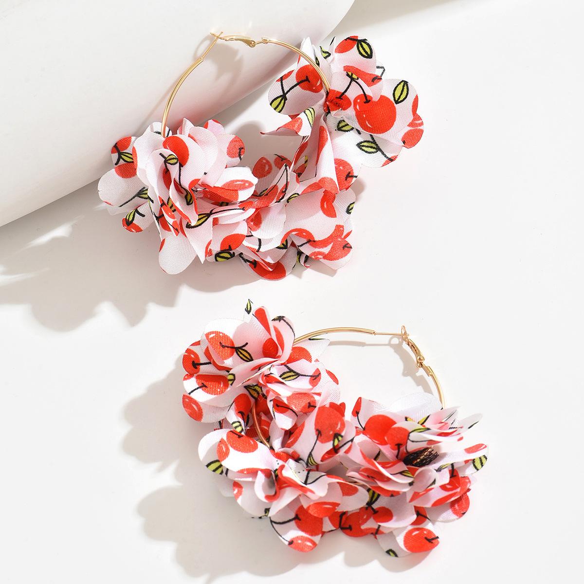 

Модные висячие серьги для женских украшений красный