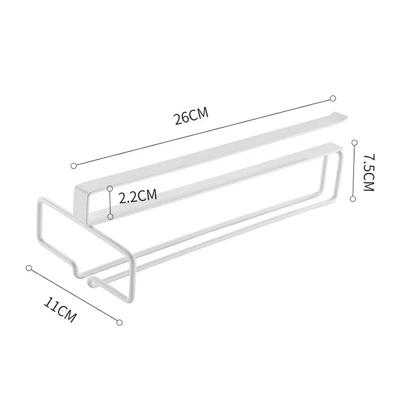 Kitchen Holder Hanging Toilet Roll Paper Holder Towel Rack Kitchen Bathroom Cabinet Door Hook Holder Organizer Hanging Rack