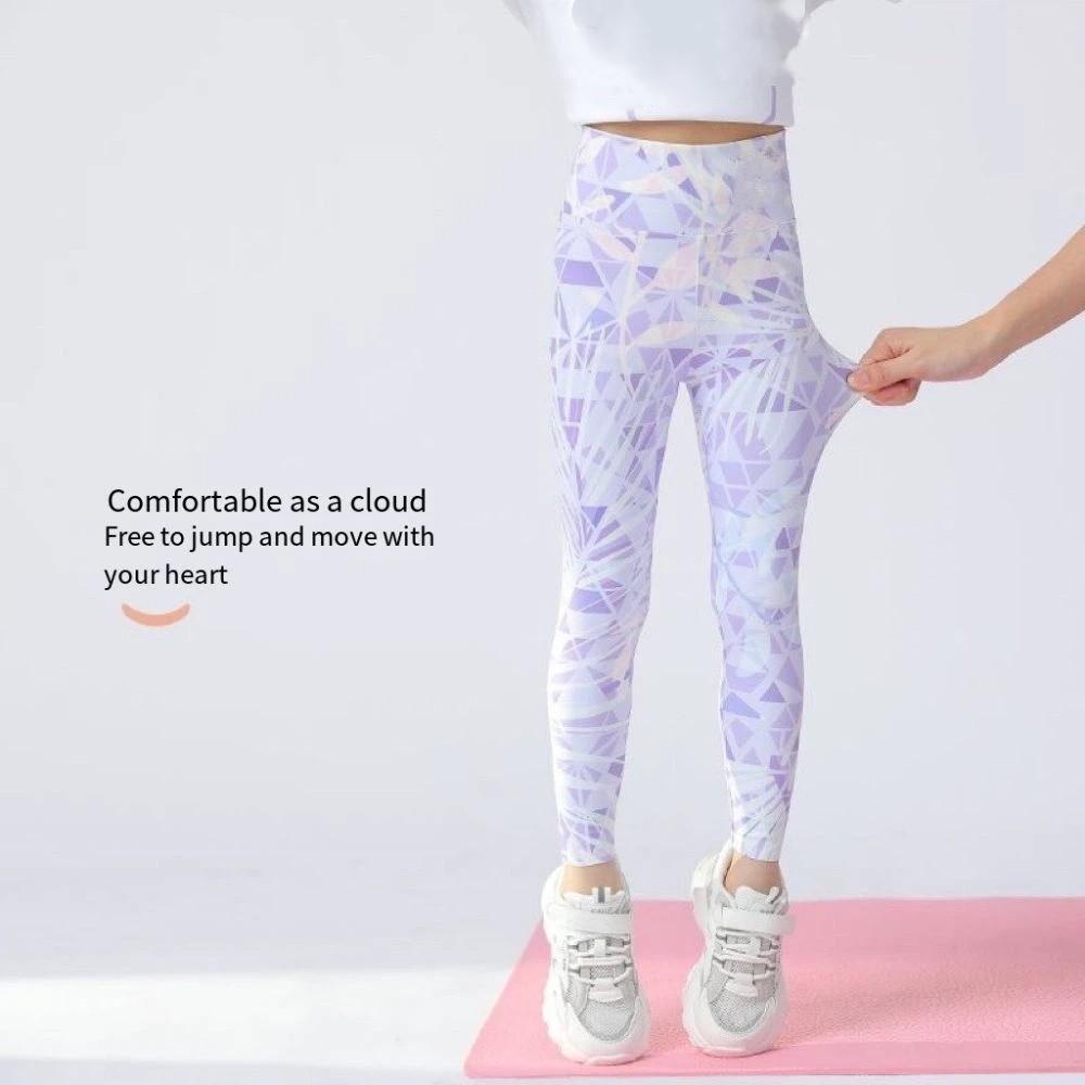 Quick Drying Kids Workout Yoga Pant Breathable Running Active Tights  Workout