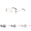 Elegant 2022 Gradient Sunglasses With Diamond Inlaid Gold Frame For Women