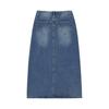 Cutoff Waist Washing Slit Skirt As1ds261