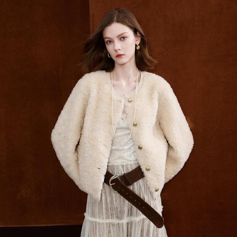 SANCITY 2025 Winter Wollmischung Kunstpelz Kurzmantel