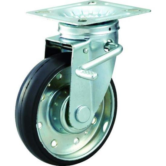 

TRUSCO Pressed Rubber Wheels with Swivel High-Ten S-Shaped Brackets, 100, HTTJB-100