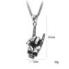 Punk Metal Rock Love You Gesture Men'S Pendant Necklace 60Cm