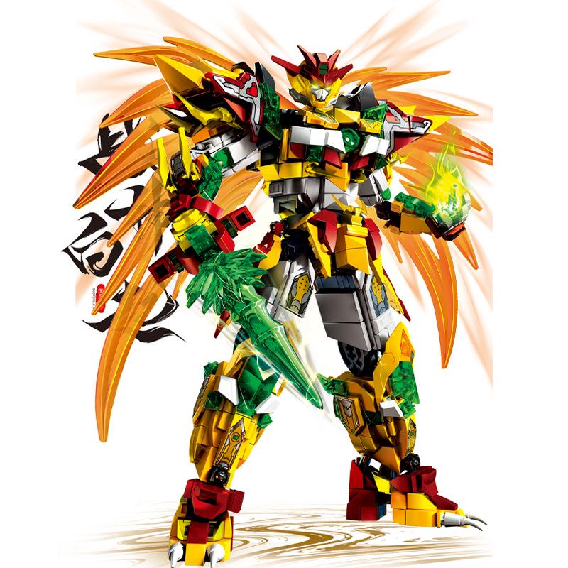 Le Yi Starburst Building Blocks: Hou Yi, Black Sun Wukong, Liu Er Mihou, Bai Qi Mecha Assembly Toy Set.