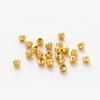 50/100pcs 14K 18K Gold Color Plated Brass Hole 2 3 4mm Round Beads Spacer Beads Bracelet Diy Jewelry Accessories