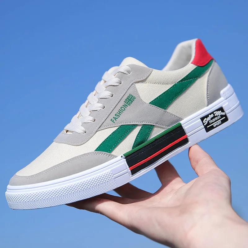 Spring and Autumn New Men's Breathable Canvas Shoes Korean Edition Trendy Board Shoes Casual shoes for Student Men old school