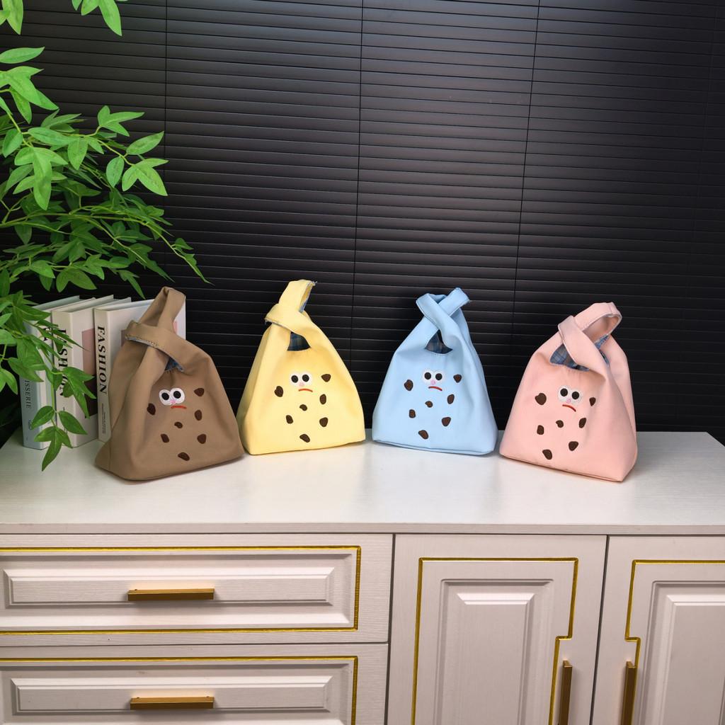 Canvas Embroidered Handbag With Cartoon Art For Daily Casual Use