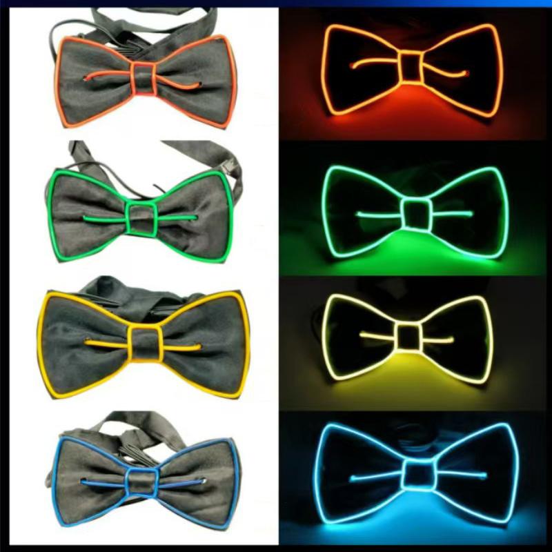 Glowing Butterfly Knot Suitable For Christmas Party Led Glowing Bow Tie Performance Props Festive Costumes Special Use