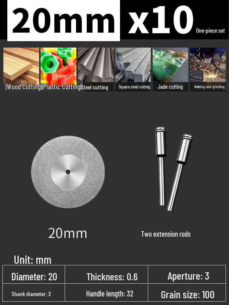 Electric Drill Diamond Cutting & Grinding Disc for Glass Jade and Grout