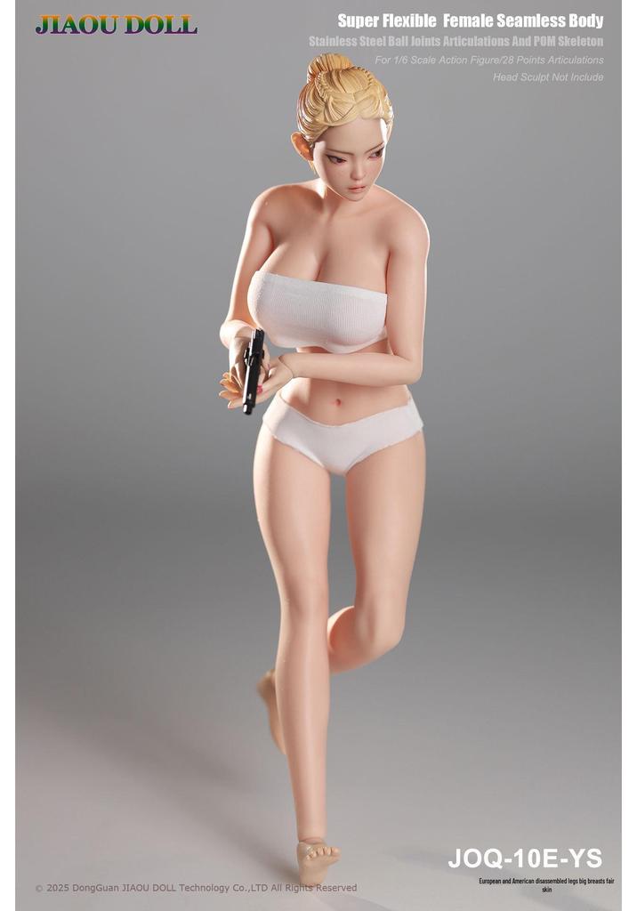 JIAOU DOLL 3rd Gen European Big Bust Movable Rubber-Coated Female Body Model JOQ-10E