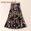 Ice Silk Floral Midi Skirt With Breathable Fabric For Middleaged Women Casual Wear