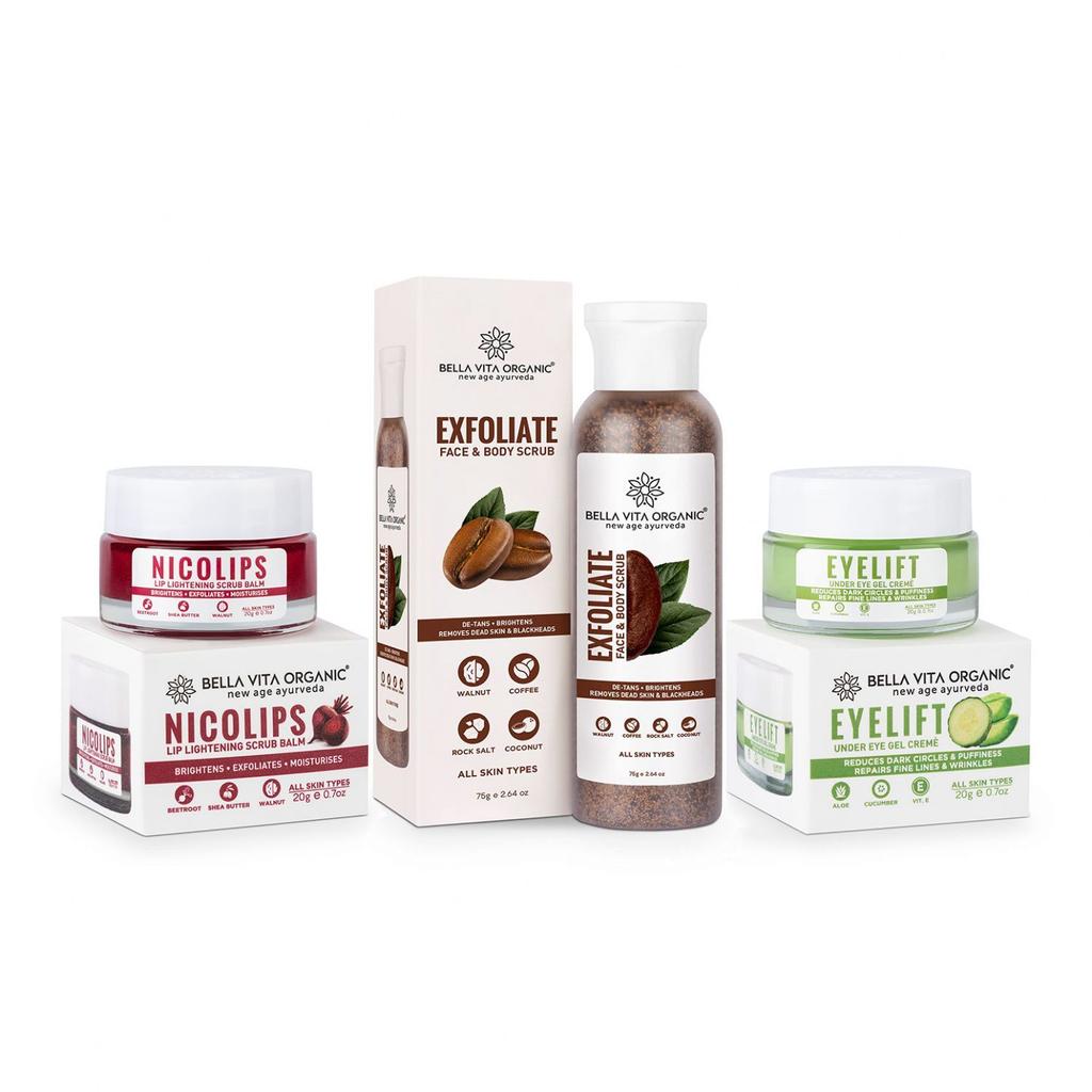 Skin Detox Kit (20 G + 75 G + 20 G), Detox Set, Bella Vita