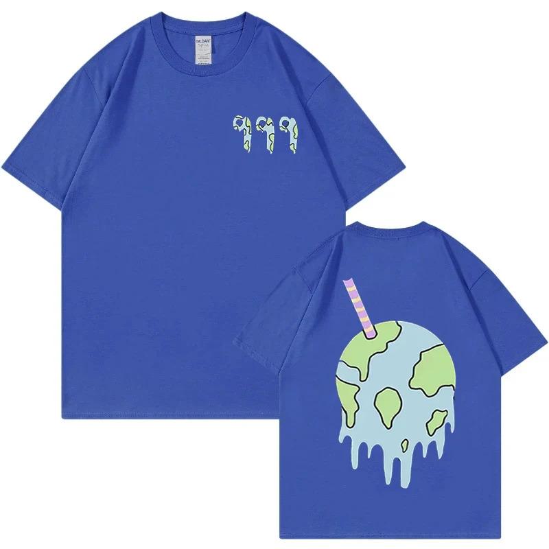 T-shirt Stampata Divertente Juice Wrld 999 Unisex Unisex Hip Hop Retrò Maglietta Oversize Larga Manica Corta Harajuku Streetwear Top in Cotone