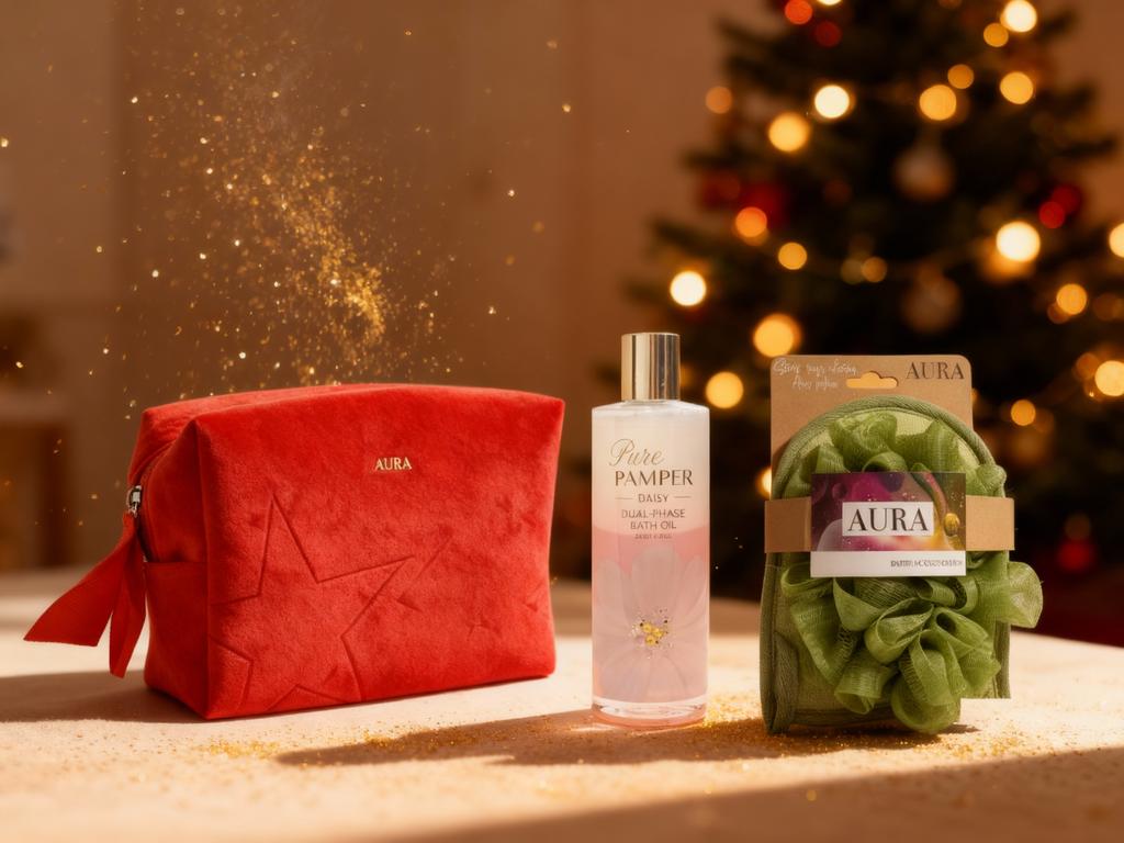 All Aura Bath Set with Velvet Cosmetic Bag