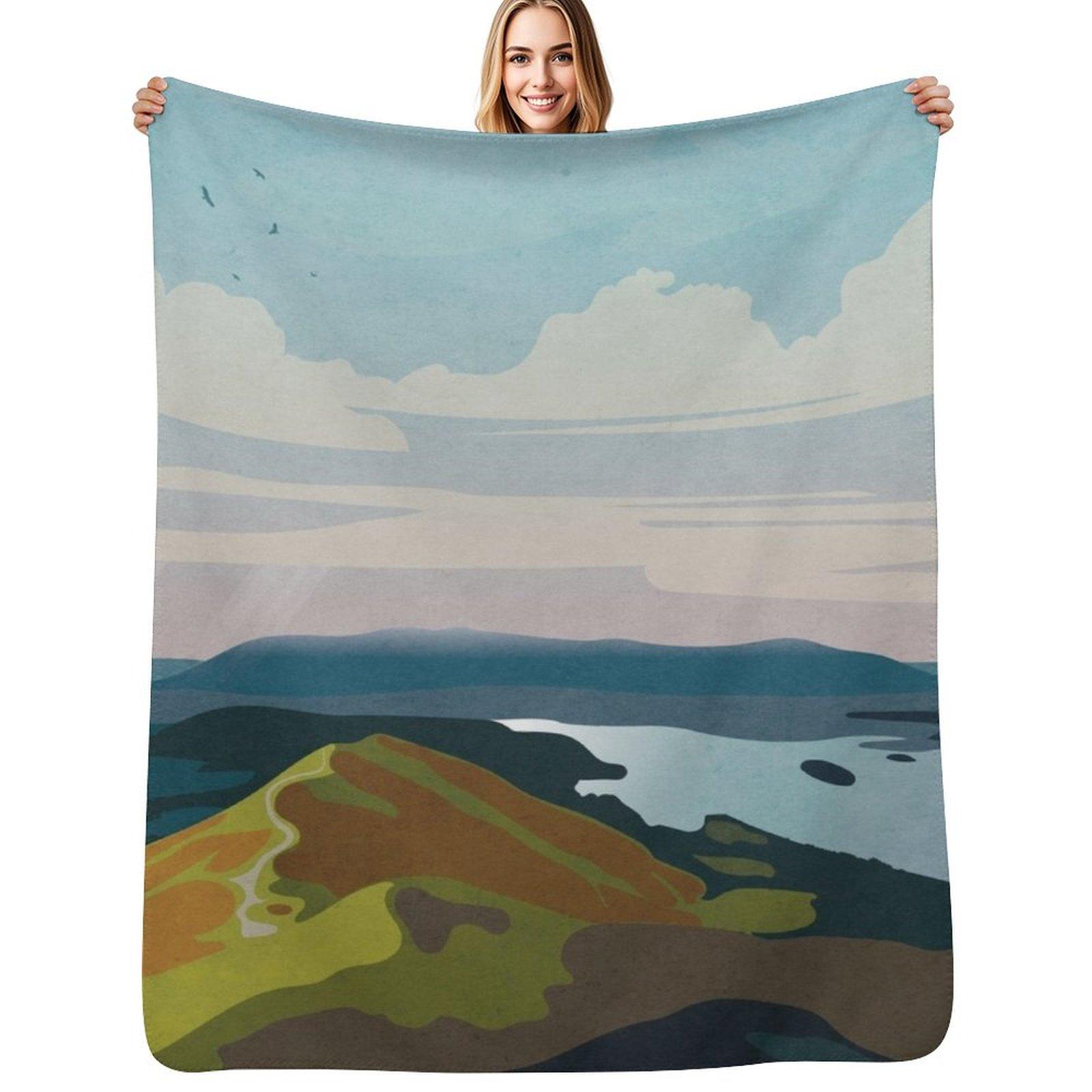Lake District Throw Blanket Cozy Throw Blanket Birthday Gift for Him Her 102x76cm(40x30in)