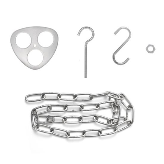 Portable Picnic Tripod Stand Stainless Steel Camping Tripod Lashing Set with Hooks Chain Hanging Pot Rack