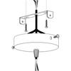 4.5-inch Square Light Fixture Universal Mounting Bracket 4pcs Set Silver and White